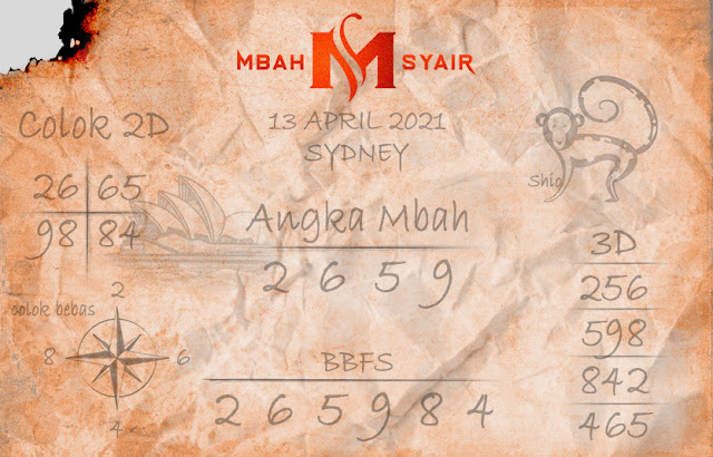 Syair Sydney 13 April 2021